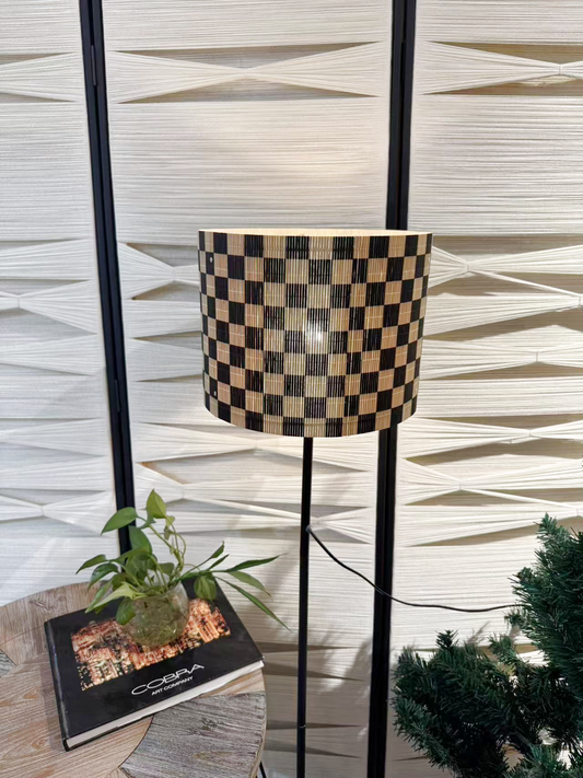 bamboo lamp shade, modern lamp, groovy unique, Floor Lamps, Table Lamps, Chandelier Lamp, Grid design, Lamp Replacement Accessories E27, 30x23cm