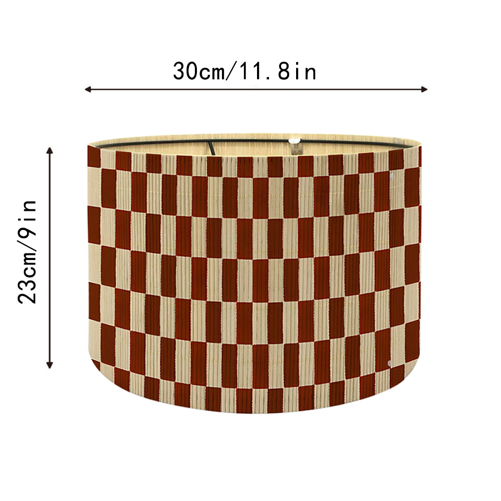 bamboo lamp shade, modern lamp, groovy unique,Simple Grid,Floor Lamps, Table Lamps, Chandelier Lamp, Lamp Replacement Accessories E27, 30x23cm