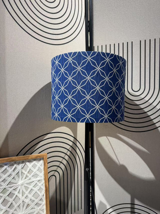 lamp shade, bamboo, modern lamp, Floor Lamps, Table Lamps, Chandelier Lamp,Navy Blue, Elegant&Grovvy, Lamp Replacement Accessories E27, 30x23cm