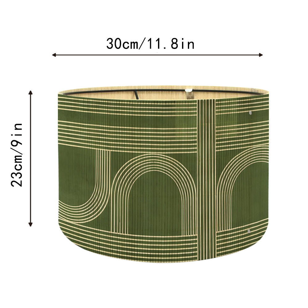 lamp shade bamboo,rustic style, groovy unique,Floor Lamps, Table Lamps, Chandelier Lamp, green, Lamp Replacement Accessories E27, 30x23cm