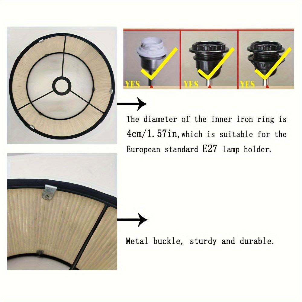lamp shade bamboo, rustic style, groovy unique,Floor Lamps, Table Lamps, Chandelier Lamp, bucket shaped translucent lampshade, Lamp Replacement Accessories E27, 30x20cm