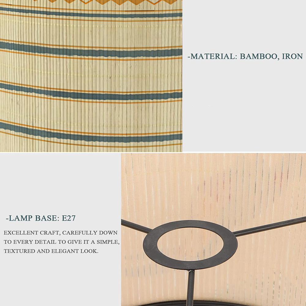 bamboo lamp shade, modern lamp, groovy unique,Simple and elegant, Floor Lamps, Table Lamps, Chandelier Lamp, Lamp Replacement Accessories E27, 30x23cm