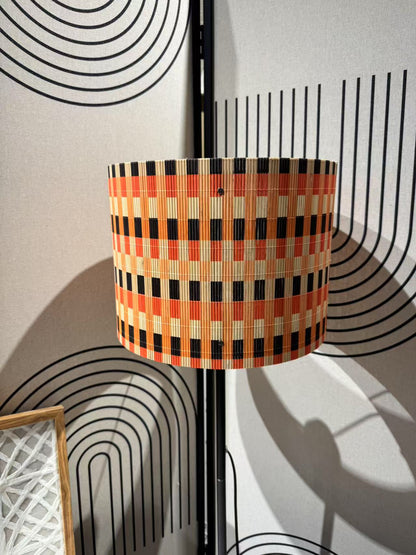 bamboo lamp shade, modern lamp, groovy unique,Simple Grid,Floor Lamps, Table Lamps, Chandelier Lamp, Lamp Replacement Accessories E27, 30x23cm