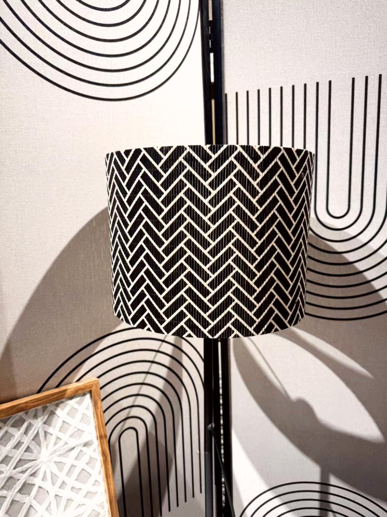 bamboo lamp shade, modern lamp, Floor Lamps, Table Lamps, Chandelier Lamp, black design, Lamp Replacement Accessories E27, 30x23cm