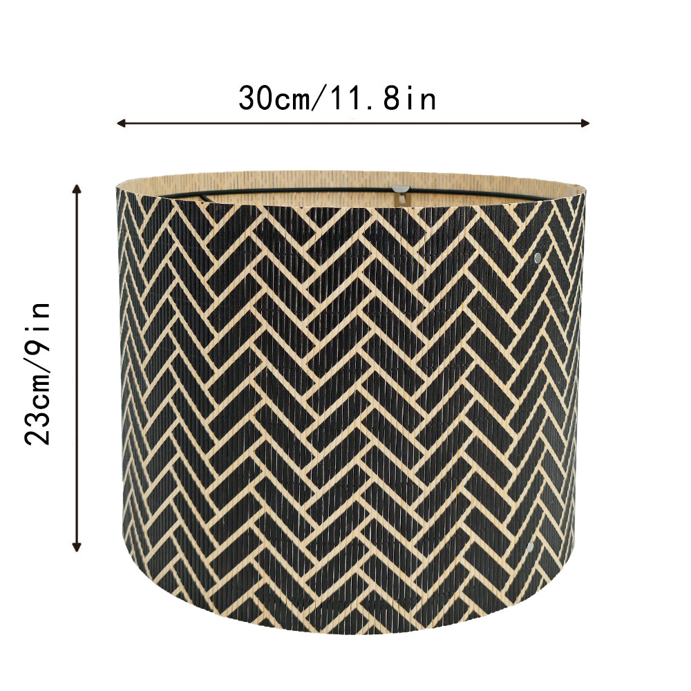 bamboo lamp shade, modern lamp, Floor Lamps, Table Lamps, Chandelier Lamp, black design, Lamp Replacement Accessories E27, 30x23cm