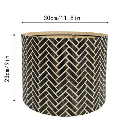 bamboo lamp shade, modern lamp, Floor Lamps, Table Lamps, Chandelier Lamp, black design, Lamp Replacement Accessories E27, 30x23cm