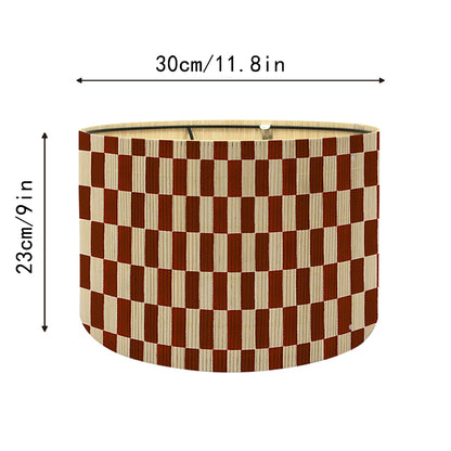 bamboo lamp shade, modern lamp, groovy unique,Simple Grid,Floor Lamps, Table Lamps, Chandelier Lamp, Lamp Replacement Accessories E27, 30x23cm