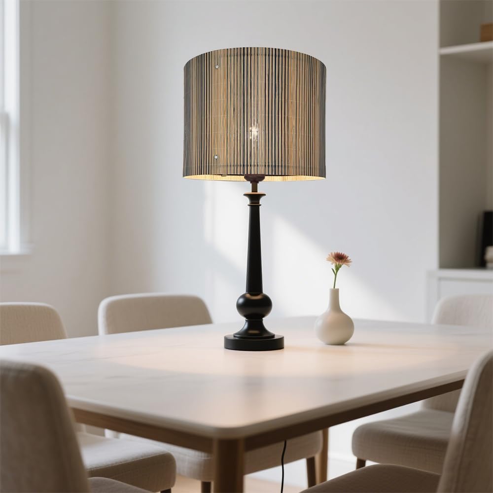bamboo lamp shade, modern lamp, groovy unique,Simple and elegant, Floor Lamps, Table Lamps, Chandelier Lamp, Lamp Replacement Accessories E27, 30x23cm