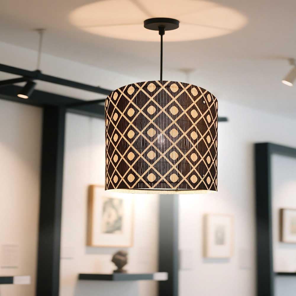 lamp shade,bamboo, groovy unique, modern lamp, Floor Lamps, Table Lamps, Chandelier Lamp, Black, Lamp Replacement Accessories E27, 30x23cm