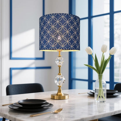 lamp shade, bamboo, modern lamp, Floor Lamps, Table Lamps, Chandelier Lamp,Navy Blue, Elegant&Grovvy, Lamp Replacement Accessories E27, 30x23cm