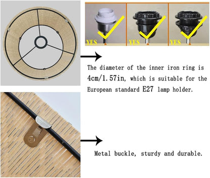lamp shade,bamboo, groovy unique, modern lamp, Floor Lamps, Table Lamps, Chandelier Lamp, Black, Lamp Replacement Accessories E27, 30x23cm