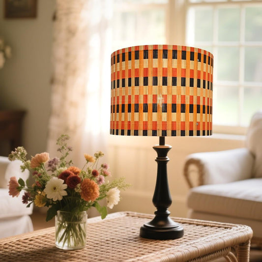 bamboo lamp shade, modern lamp, groovy unique,Simple Grid,Floor Lamps, Table Lamps, Chandelier Lamp, Lamp Replacement Accessories E27, 30x23cm