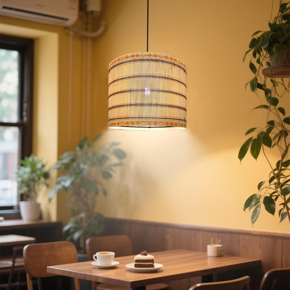 bamboo lamp shade, modern lamp, groovy unique,Simple and elegant, Floor Lamps, Table Lamps, Chandelier Lamp, Lamp Replacement Accessories E27, 30x23cm