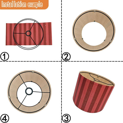 bamboo lamp shade, modern lamp, groovy unique,Floor Lamps, Table Lamps, Chandelier Lamp, stripe design, Lamp Replacement Accessories E27, 30x23cm
