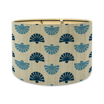 lamp shade, bamboo, modern lamp, Floor Lamps, Table Lamps, Chandelier Lamp,Navy Blue, Elegant&Grovvy, Lamp Replacement Accessories E27, 30x23cm