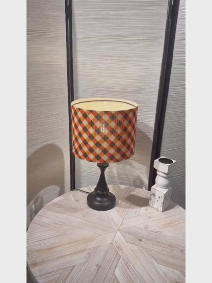 lamp shade, bamboo, modern lamp, Floor Lamps, Table Lamps, Chandelier Lamp, colorful grid, Lamp Replacement Accessories E27, 30x23cm