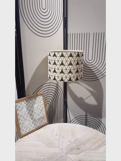 lamp shade, bamboo, modern lamp, Floor Lamps, Table Lamps, Chandelier Lamp, Elegant,Black & Orange, Lamp Replacement Accessories E27, 30x23cm