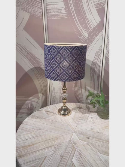 lamp shade,bamboo, traditional style, Floor Lamps, Table Lamps, Chinese knot, navy blue, Lamp Replacement Accessories E27, 30x23cm