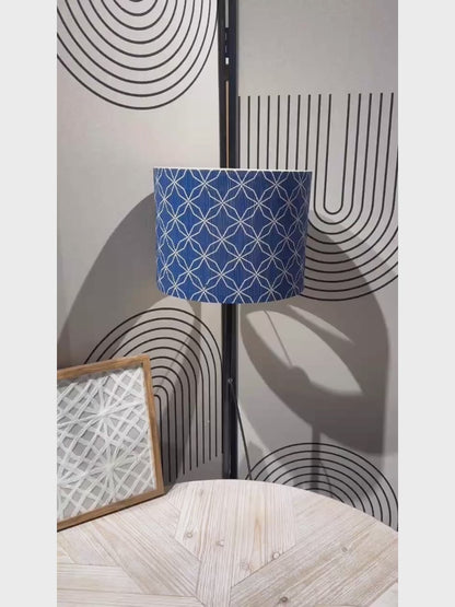 lamp shade, bamboo, modern lamp, Floor Lamps, Table Lamps, Chandelier Lamp,Navy Blue, Elegant&Grovvy, Lamp Replacement Accessories E27, 30x23cm