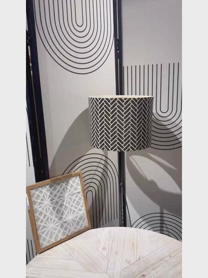 bamboo lamp shade, modern lamp, Floor Lamps, Table Lamps, Chandelier Lamp, black design, Lamp Replacement Accessories E27, 30x23cm