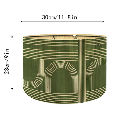 lamp shade bamboo,rustic style, groovy unique,Floor Lamps, Table Lamps, Chandelier Lamp, green, Lamp Replacement Accessories E27, 30x23cm