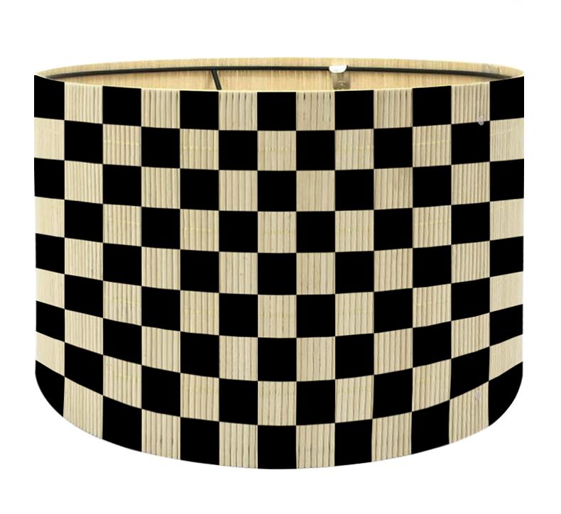 bamboo lamp shade, modern lamp, groovy unique, Floor Lamps, Table Lamps, Chandelier Lamp, Grid design, Lamp Replacement Accessories E27, 30x23cm