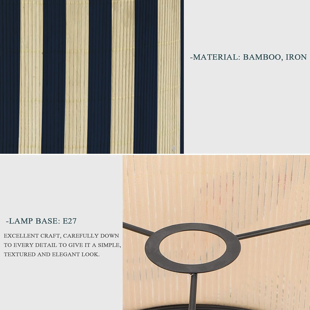 bamboo lamp shade, modern lamp, groovy unique,Floor Lamps, Table Lamps, Chandelier Lamp, stripe design, Lamp Replacement Accessories E27, 30x23cm