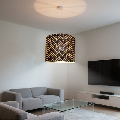 bamboo lamp shade, modern lamp, Floor Lamps, Table Lamps, Chandelier Lamp, black design, Lamp Replacement Accessories E27, 30x23cm